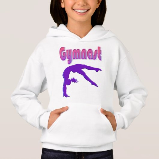 Gymnast Power Tumbling Lila Metallic Hoodie (Vorderseite)