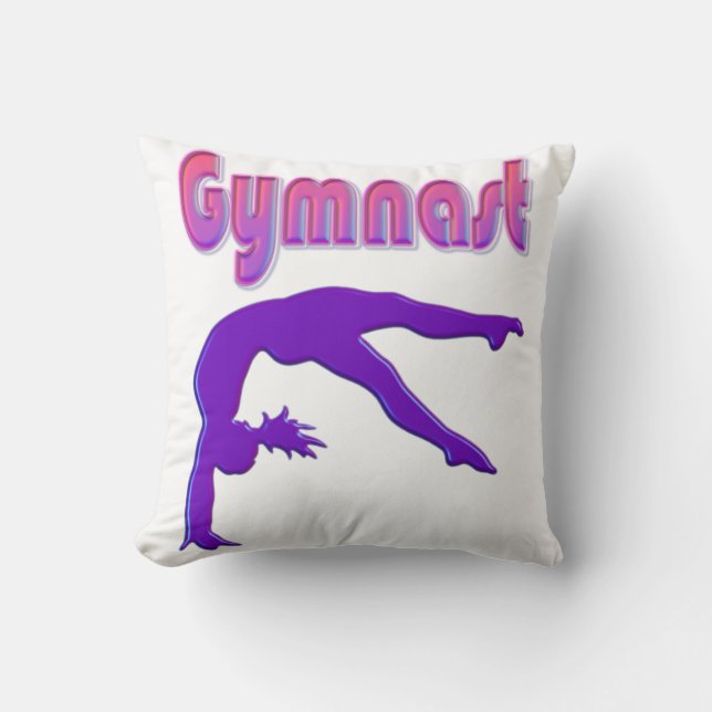 Gymnast Power Tumbling Lila Metallic Kissen (Vorderseite)