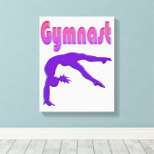 Gymnast Power Tumbling Lila Metallic Leinwanddruck (Insitu (Holzboden))