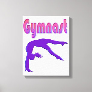 Gymnast Power Tumbling Lila Metallic Leinwanddruck
