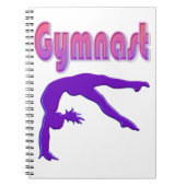 Gymnast Power Tumbling Lila Metallic Notizblock (Vorderseite)