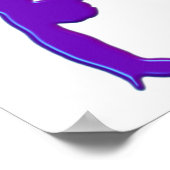Gymnast Power Tumbling Lila Metallic Poster (Ecke)