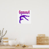 Gymnast Power Tumbling Lila Metallic Poster (Küche)