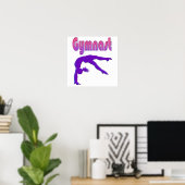 Gymnast Power Tumbling Lila Metallic Poster (Heimbüro)