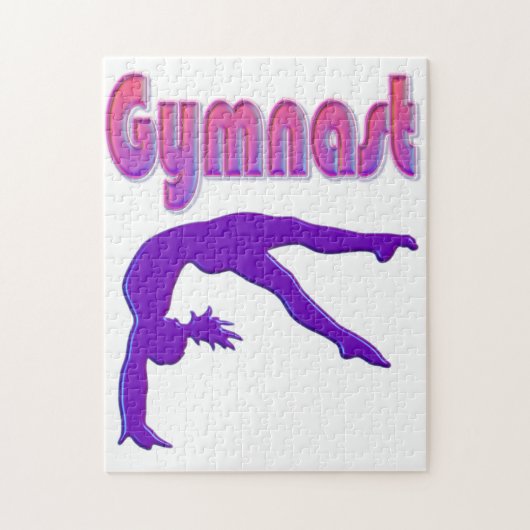 Gymnast Power Tumbling Lila Metallic Puzzle (Vertikal)