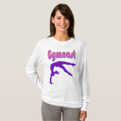 Gymnast Power Tumbling Lila Metallic T-Shirt (Vorne ganz)
