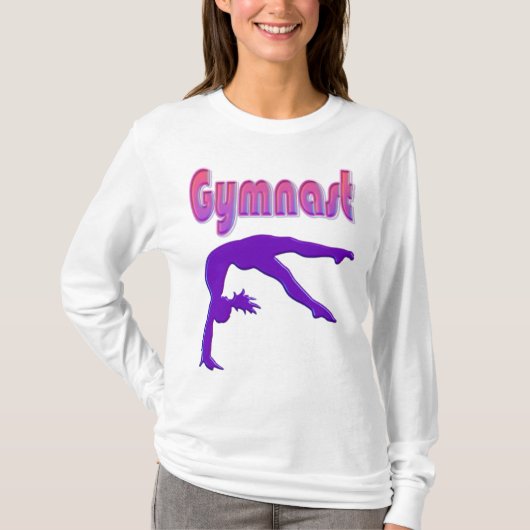 Gymnast Power Tumbling Lila Metallic T-Shirt (Vorderseite)