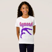 Gymnast Power Tumbling Lila Metallic T-Shirt (Vorne ganz)