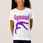 Gymnast Power Tumbling Lila Metallic T-Shirt (Vorderseite)