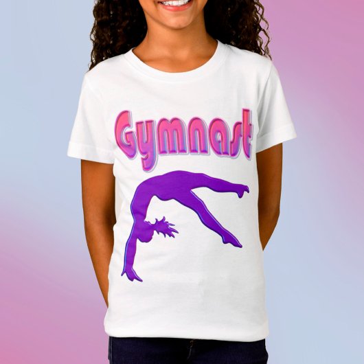 Gymnast Power Tumbling Lila Metallic T-Shirt