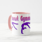Gymnast Power Tumbling Lila Metallic Tasse (Vorderseite Links)