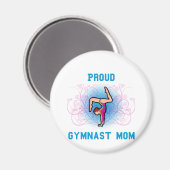 Gymnast Proud Mama Magnet (Vorderseite/Rückseite)