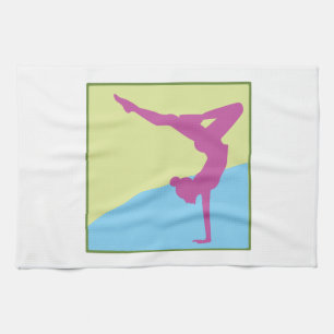 Gymnast-Quadrat Geschirrtuch