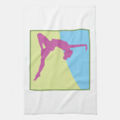 Gymnast-Quadrat Geschirrtuch (Vertikal)