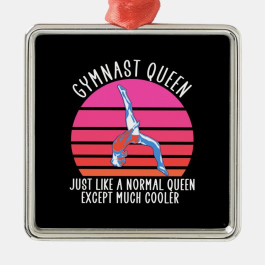 Gymnast Queen Ornament Aus Metall (Vorne)
