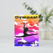 Gymnast Rainbow Camouflage Postkarte (Stehend Vorderseite)
