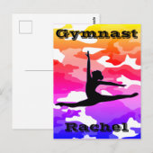 Gymnast Rainbow Camouflage Postkarte (Vorne/Hinten)
