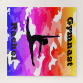 Gymnast Rainbow Camouflage Puzzle (Horizontal)