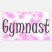 Gymnast Rechteckiger Aufkleber (Vorderseite)