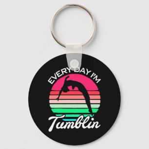 Gymnast Retro Vintag Tumblin Schlüsselanhänger
