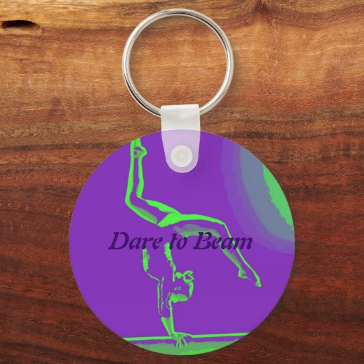 Gymnast Schlüsselanhänger "Dare to Beam" (Vorderseite)