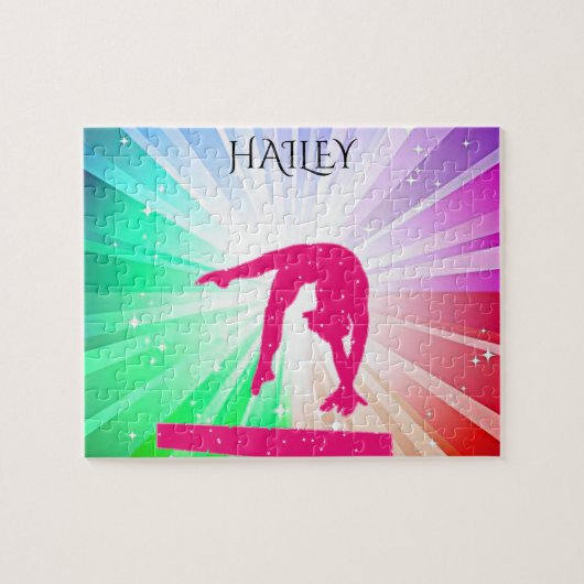 GYMNAST SHIMMERING LIGHTS PUZZLE PERSONALISIERT! (Horizontal)