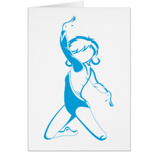 Gymnast-Silhouette-Karte