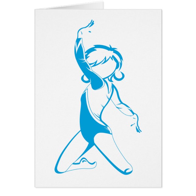 Gymnast-Silhouette-Karte (Vorne)