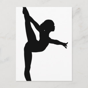 Gymnast-Silhouette Postkarte