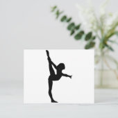 Gymnast-Silhouette Postkarte (Stehend Vorderseite)