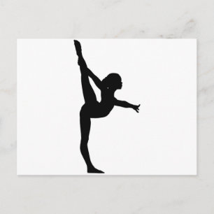Gymnast-Silhouette Postkarte