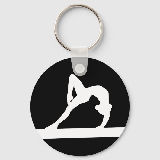 Gymnast Silhouette Schlüsselanhänger Black (Vorderseite)