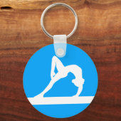 Gymnast Silhouette Schlüsselanhänger Blue (Vorderseite)