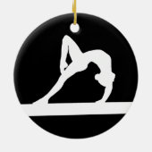 Gymnast-Silhouette-Verzierungs-Schwarzes Keramikornament (Hinten)