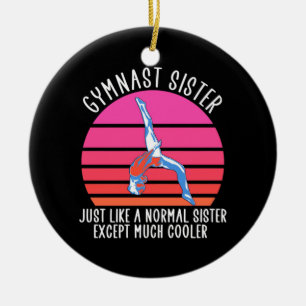 Gymnast Sister Keramik Ornament