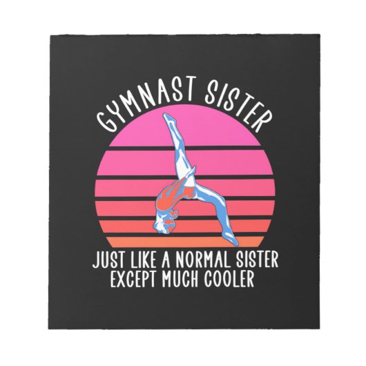 Gymnast Sister Notizblock (Vorderseite)