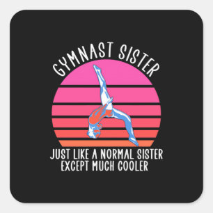 Gymnast Sister Quadratischer Aufkleber