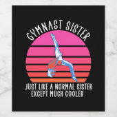 Gymnast Sister Weinetikett (Einzelnes Label)