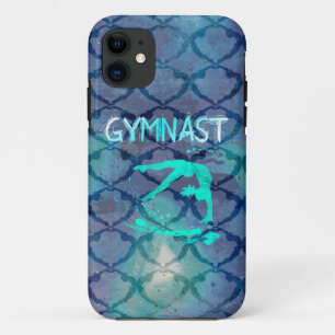 Gymnast-Stammes- Muster-Blau Case-Mate iPhone Hülle