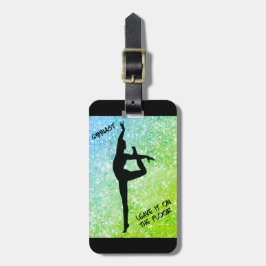 Gymnast Verließ es auf dem Boden Personalisiert gr Gepäckanhänger