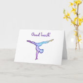 Gymnast-Viel Glück-Card Karte (Gelbe Blume)