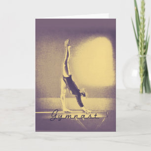 Gymnast-"viel Glück" Grußkarte Karte