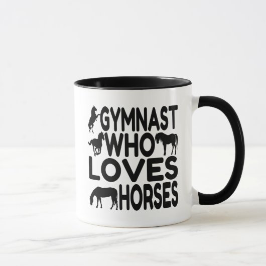 Gymnast Wer Lieben Pferde Tasse (Rechts)