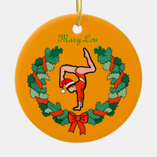 GymnastChick KranzHandstand personifizieren Keramikornament