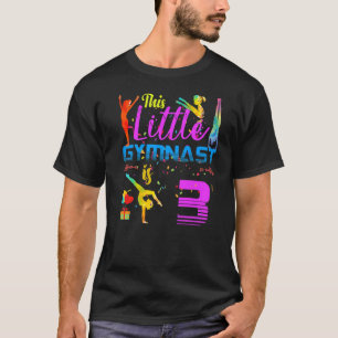 Gymnasten Kleine 3 Geburtstagsparty Drehe Sprung T T-Shirt