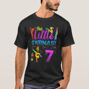 Gymnasten Little 7 Geburtstagsparty Dreh Jump Tumb T-Shirt