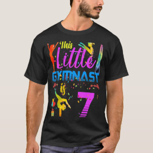 Gymnasten Little 7 Geburtstagsparty Dreh Jump Tumb T-Shirt