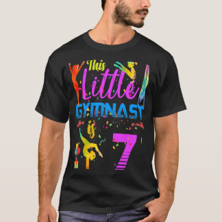 Gymnasten Little 7 Geburtstagsparty Dreh Jump Tumb T-Shirt