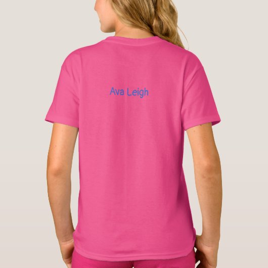 Gymnastic School School Academy Custom Text T-Shirt (Rückseite)