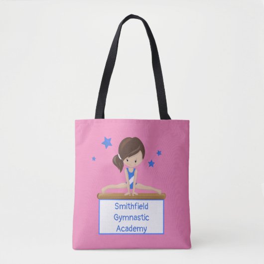 Gymnastic School School Academy Custom Text Tasche (Vorderseite)